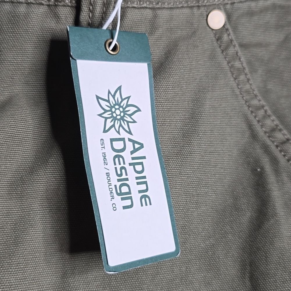 1328 NWT Alpine Design Men's Utility Pant Vintage Olive 36x34 - Picture 6 of 8